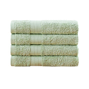 Linenland Bath Towel 4 Piece Cotton Hand Towels Set - Sage Green V406-TOWPAK04GR