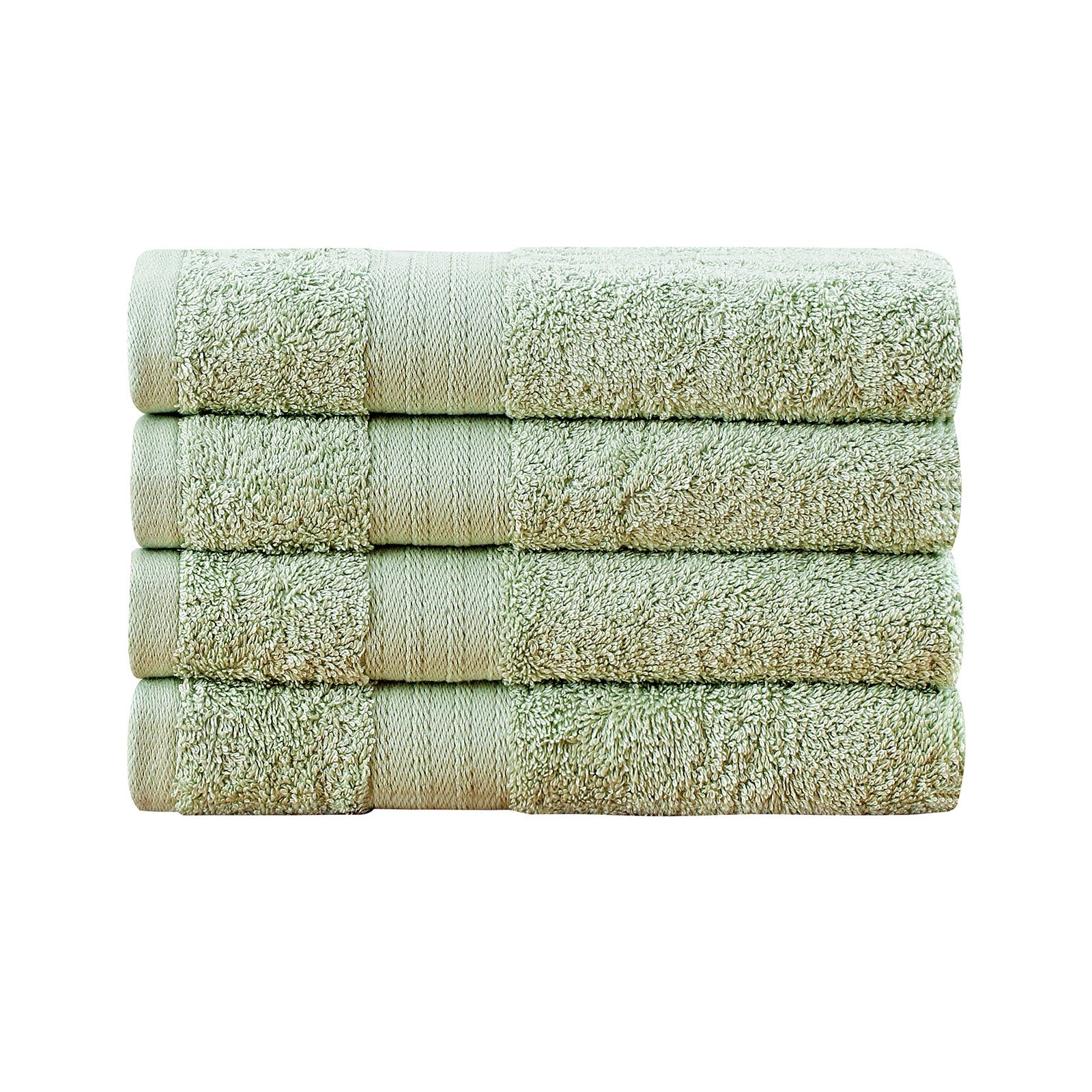 Linenland Bath Towel 4 Piece Cotton Hand Towels Set - Sage Green V406-TOWPAK04GR