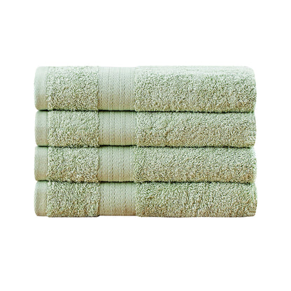 Linenland Bath Towel 4 Piece Cotton Hand Towels Set - Sage Green V406-TOWPAK04GR