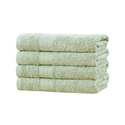Linenland Bath Towel 4 Piece Cotton Hand Towels Set - Sage Green V406-TOWPAK04GR
