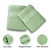 Linenland Bath Towel 4 Piece Cotton Hand Towels Set - Sage Green V406-TOWPAK04GR