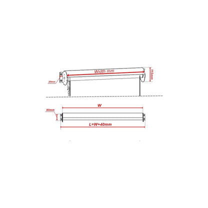 Outdoor Roller Blind Sun Screen Awning With Aluminium Hood V410-ROLL-CHARC2000