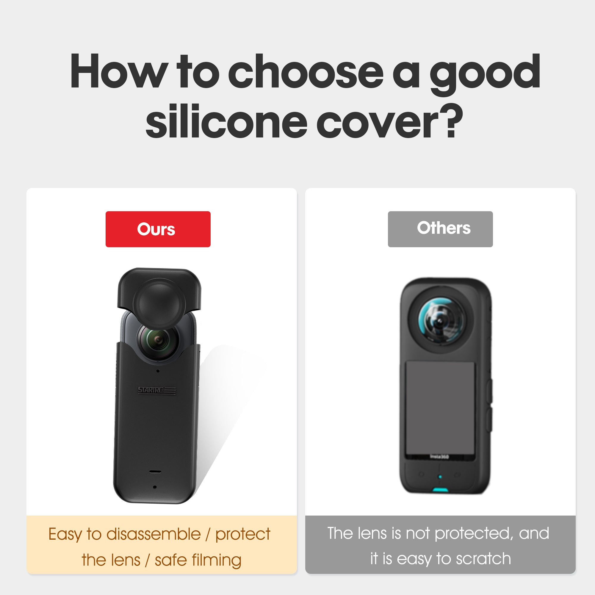 STARTRC Silicone Protective Case for Insta360 One X3 Camera Acessories Soft V413-1111404