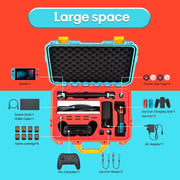 DEVASO Carrying Case for Nintendo Switch OLED Case, Professional Safe Hard-Red & Blue V413-1120486-RB
