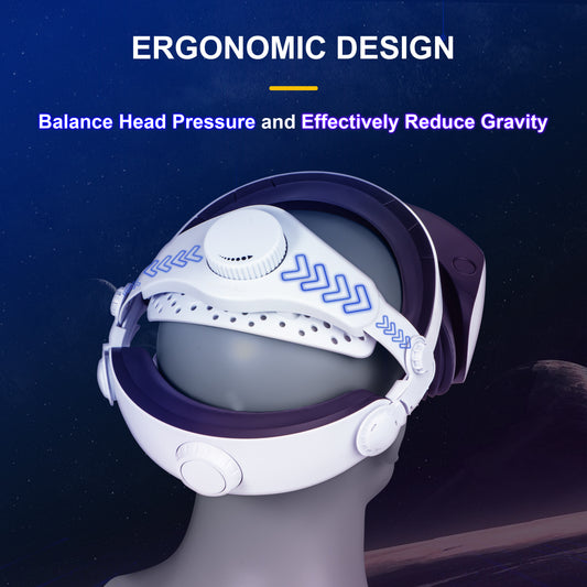 DEVASO Adjustable Head Strap for Playstation VR2, Reduced Pressure Lightweight V413-1122138