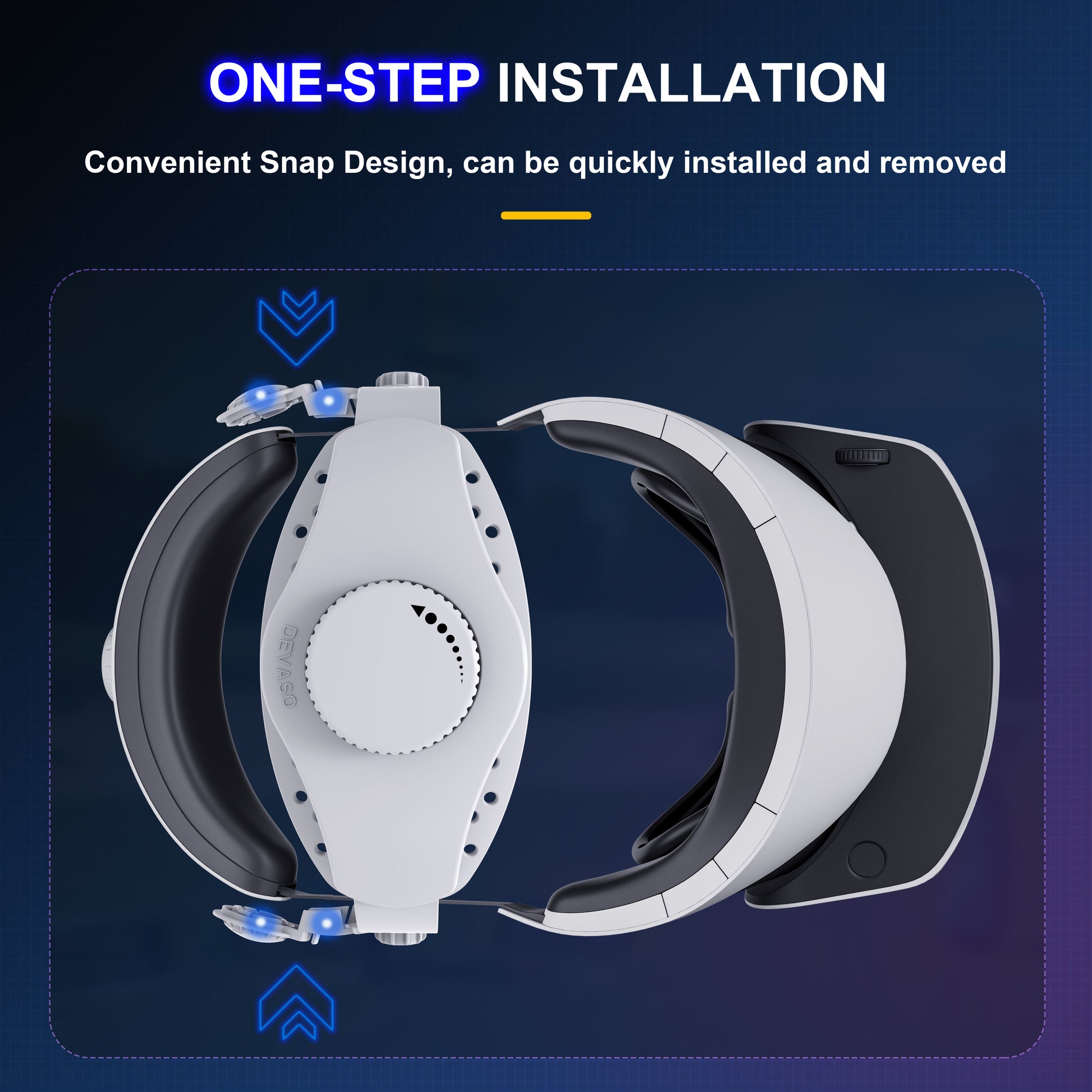 DEVASO Adjustable Head Strap for Playstation VR2, Reduced Pressure Lightweight V413-1122138