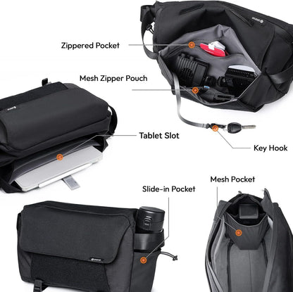 ULANZI BP11 8L Camera Sling Bag with Tripod Holder for Men Women, Lightweight Splash-proof DSLR/Mirrorless V413-B158
