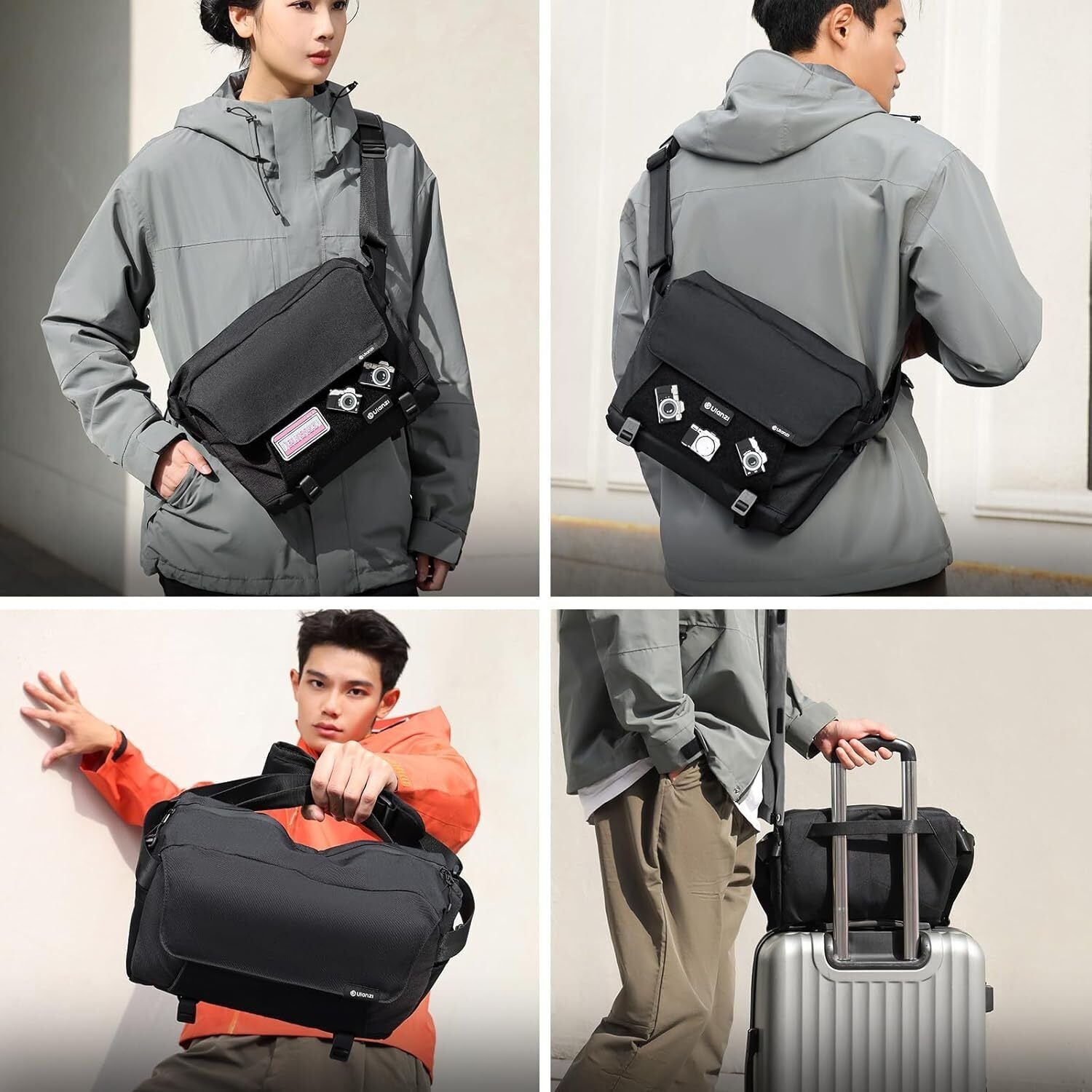ULANZI BP11 8L Camera Sling Bag with Tripod Holder for Men Women, Lightweight Splash-proof DSLR/Mirrorless V413-B158