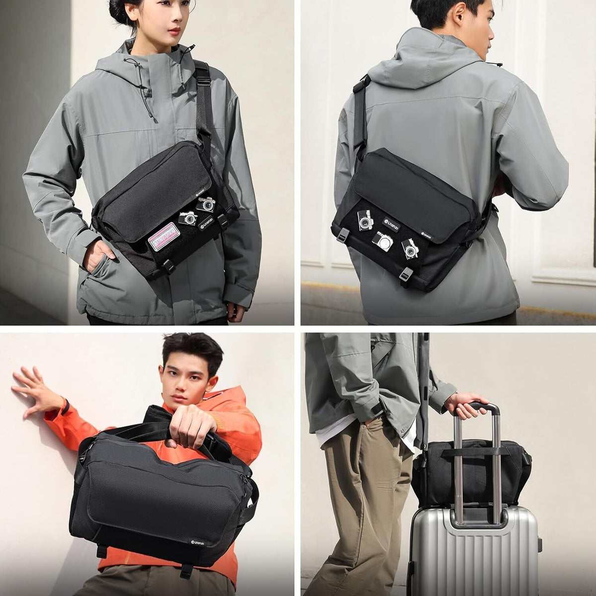 ULANZI BP11 8L Camera Sling Bag with Tripod Holder for Men Women, Lightweight Splash-proof DSLR/Mirrorless V413-B158