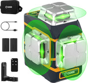 CIGMAN Laser Level CM-801 Laser Level Self Leveling 3x360 degrees3D Green Cross Line for Decoration and V413-CM801