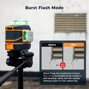 CIGMAN Laser Level CM-801 Laser Level Self Leveling 3x360 degrees3D Green Cross Line for Decoration and V413-CM801