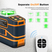 CIGMAN Laser Level CM-801 Laser Level Self Leveling 3x360 degrees3D Green Cross Line for Decoration and V413-CM801