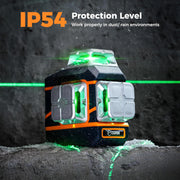 CIGMAN Laser Level CM-801 Laser Level Self Leveling 3x360 degrees3D Green Cross Line for Decoration and V413-CM801