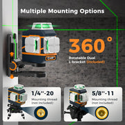 CIGMAN Laser Level CM-801 Laser Level Self Leveling 3x360 degrees3D Green Cross Line for Decoration and V413-CM801