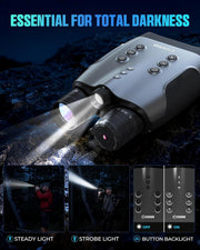 CIGMAN True 4K Night Vision Binoculars,Infrared Goggles with Full-Color Low-Light Imaging, 7-Layer Coated V413-CNV-PRO
