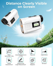 Golf Rangefinder with Slope, CIGMAN 1312 Yards Range Finder Golf, External Color Display, Flag Lock V413-CT-1200