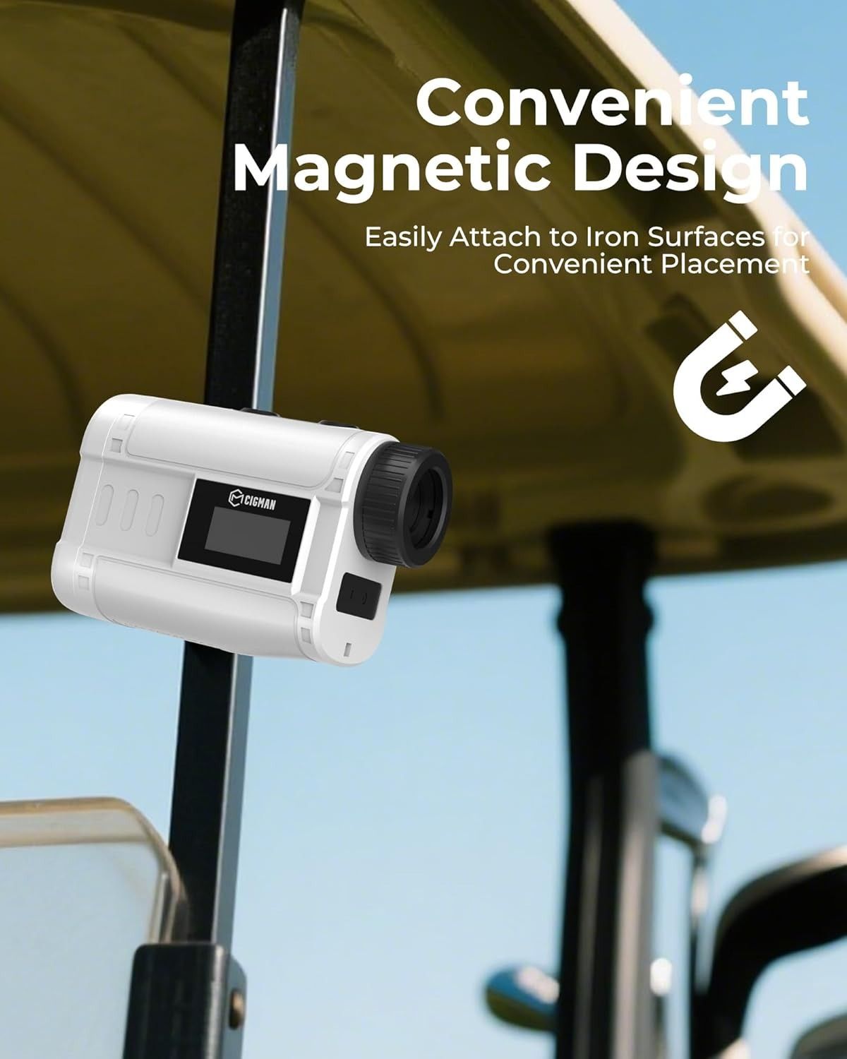 Golf Rangefinder with Slope, CIGMAN 1312 Yards Range Finder Golf, External Color Display, Flag Lock V413-CT-1200