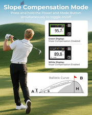 Golf Rangefinder with Slope, CIGMAN 1312 Yards Range Finder Golf, 2.4-inch External Color Touchscreen, Flag V413-CT-1200PRO