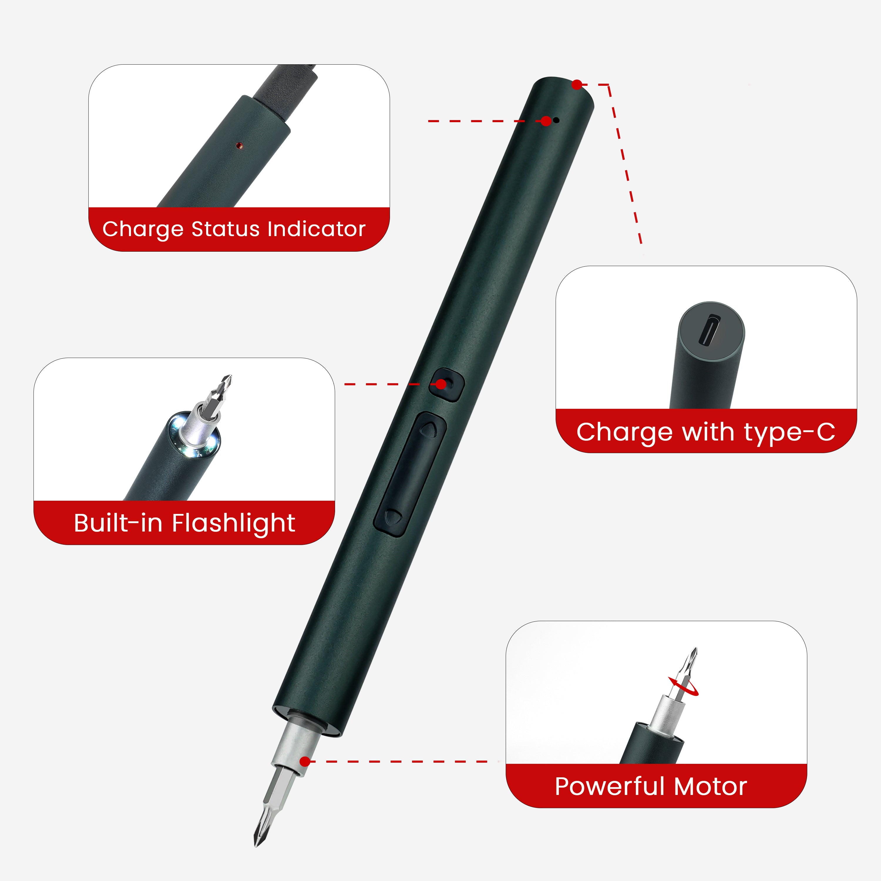 KAIWEETS Mini Electric Screwdriver, 137 in 1 Electric Precision Screwdriver V413-ES20