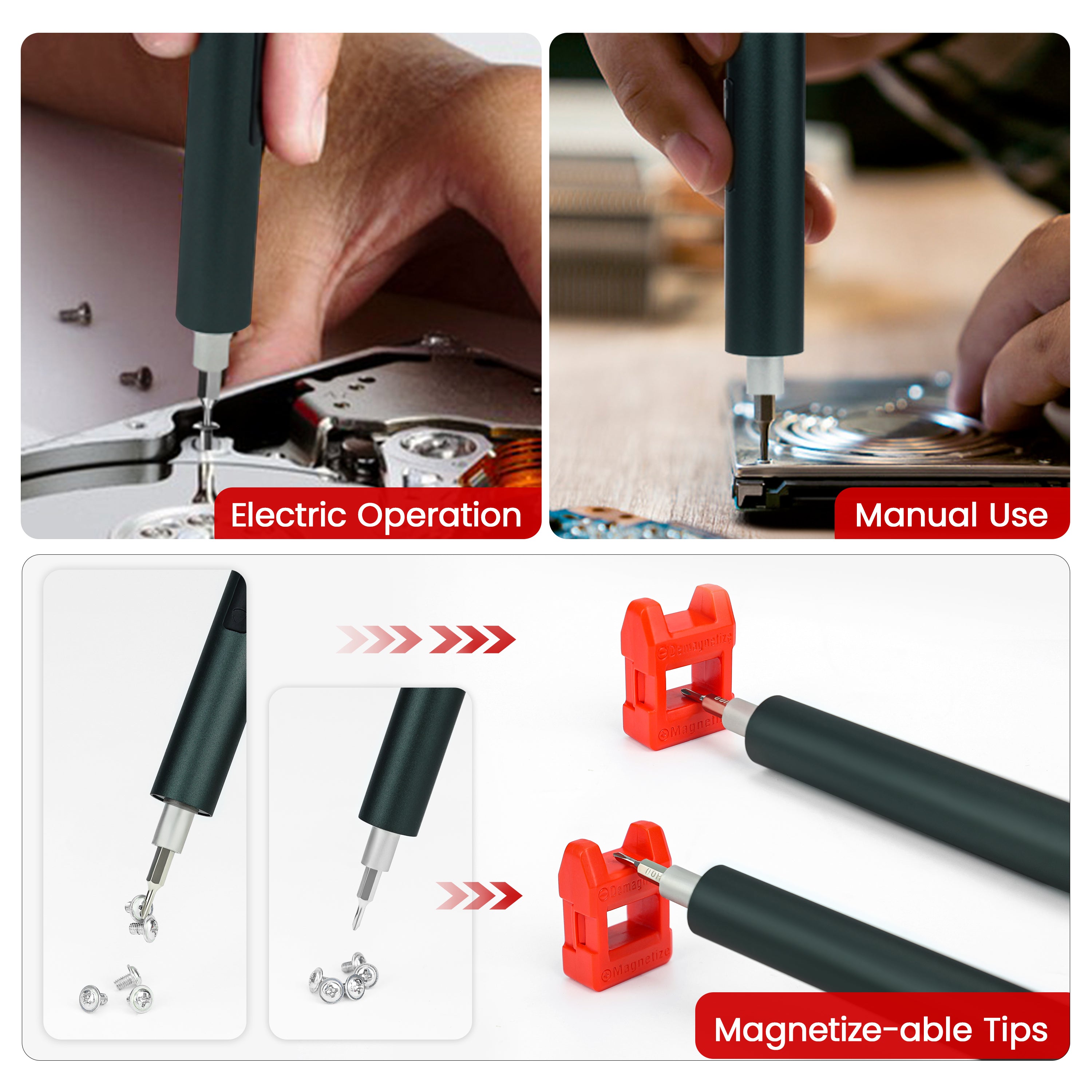 KAIWEETS Mini Electric Screwdriver, 137 in 1 Electric Precision Screwdriver V413-ES20