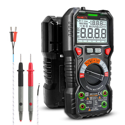 KAIWEETS Digital Multimeter TRMS 6000 Counts Voltmeter Auto-Ranging Fast Accurately Measures Voltage Current V413-HT118A