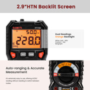 KAIWEETS Digital Multimeter TRMS 6000 Counts Voltmeter Auto-Ranging Fast Accurately Measures Voltage Current V413-HT118A