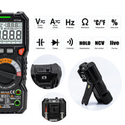 KAIWEETS Digital Multimeter TRMS 6000 Counts Voltmeter Auto-Ranging Fast Accurately Measures Voltage Current V413-HT118A