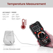 KAIWEETS Digital Multimeter TRMS 6000 Counts Voltmeter Auto-Ranging Fast Accurately Measures Voltage Current V413-HT118A