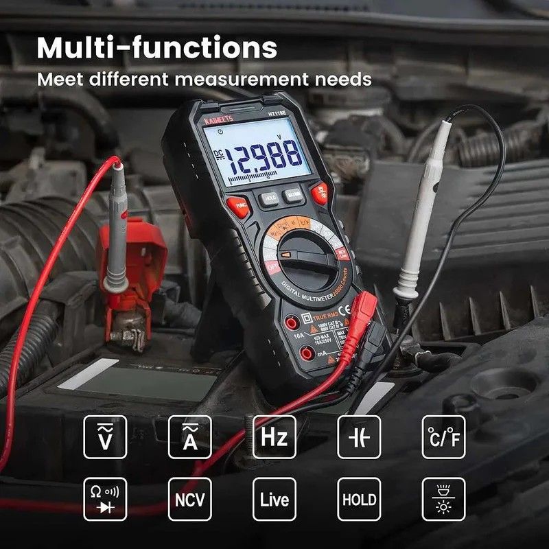 KAIWEETS HT118E Digital Multimeter TRMS 20000 Counts with Higher Resolution Auto-Ranging Voltmeter Accurately V413-HT118E