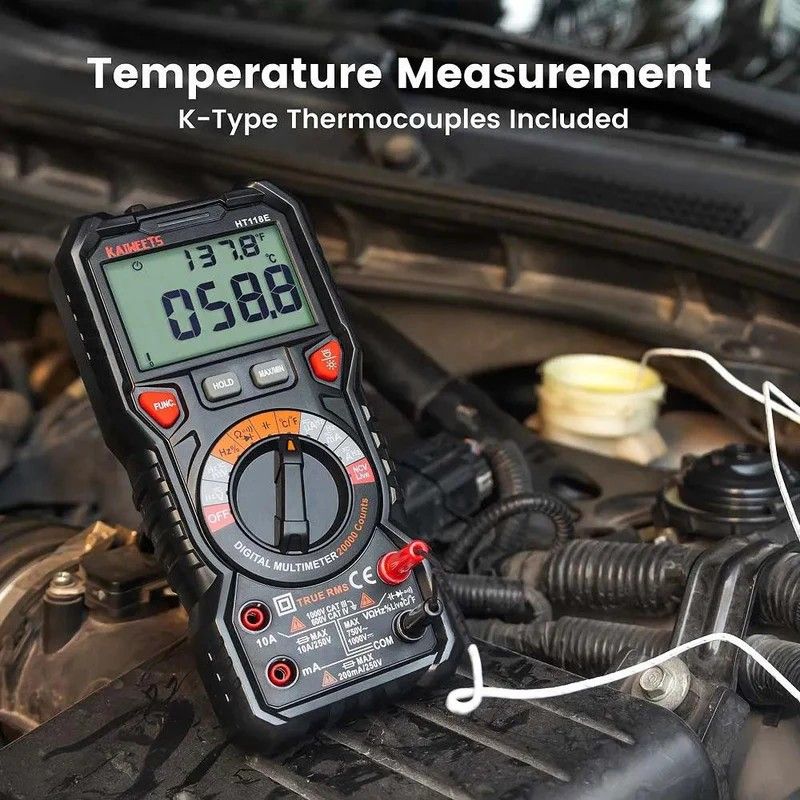 KAIWEETS HT118E Digital Multimeter TRMS 20000 Counts with Higher Resolution Auto-Ranging Voltmeter Accurately V413-HT118E
