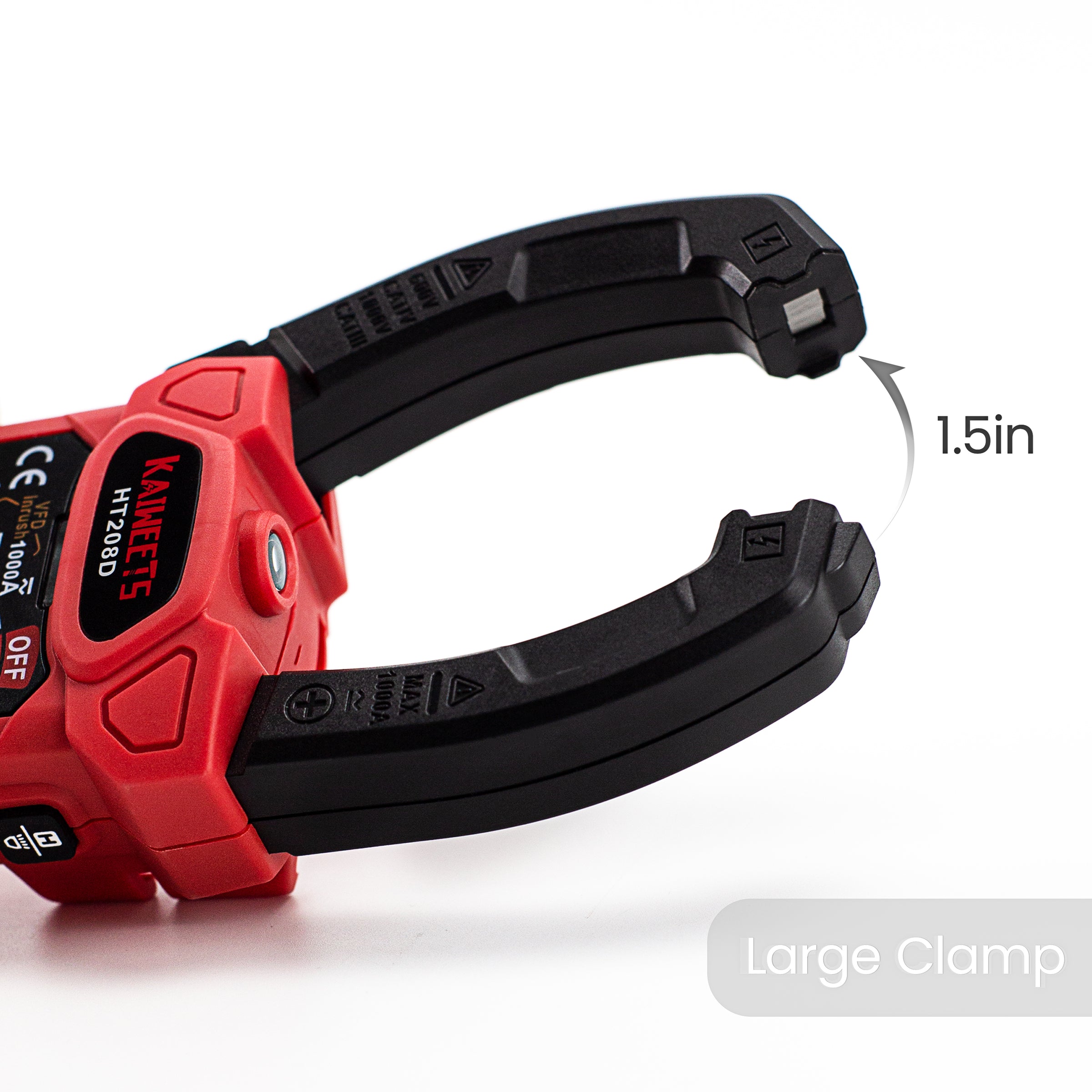 KAIWEETS HT208D Inrush Clamp Meter 1000A True RMS AC/DC Current Amp Meter V413-HT208D