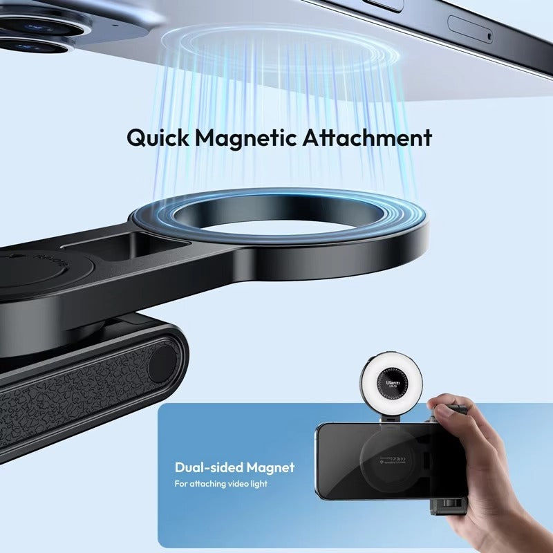 Ulanzi JJ03 Magnetic Phone Tripod Wireless Phone Grip Selfie Stick Desktop Tripod with Remote Control V413-JJ03