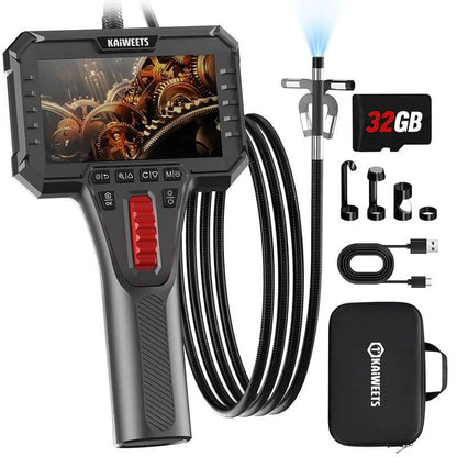 Two-Way Articulating Borescope Camera with Light, 0.25in Slim Probe, Industrial Endoscope Inspection Camera V413-KBA02