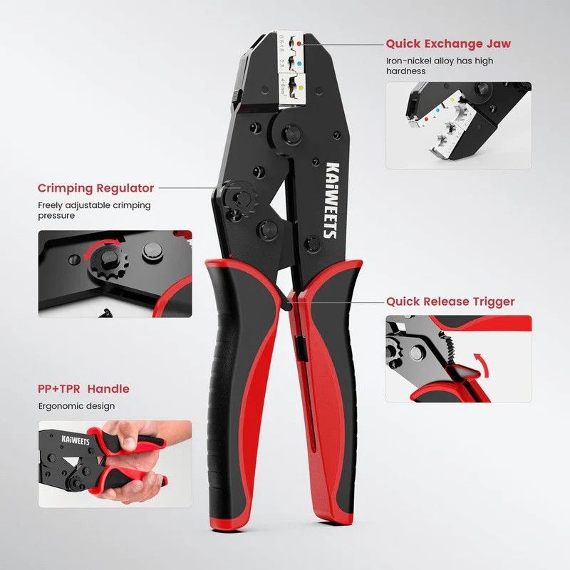KAIWEETS KDC02 Smart Hexagonal Ferrule Crimping Tool Wire Plier Cord End V413-KDC02