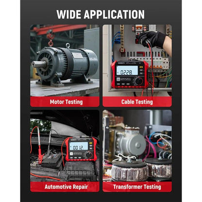KAIWEETS Megohmmeter, Insulation Resistance Tester, Up to 100Gohm, 50V/100V/250V/500V/1000V, One-Touch V413-KE1000