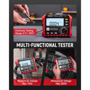 KAIWEETS Megohmmeter, Insulation Resistance Tester, Up to 100Gohm, 50V/100V/250V/500V/1000V, One-Touch V413-KE1000