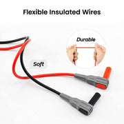 KAIWEETS Soft Silicone Electrician Test Leads Kit CAT III 1000V & CAT IV 600V with Alligator Clips and Needle V413-KET01