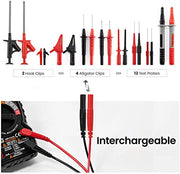 KAIWEETS 23PCS Multimeter Test Leads Kit with Replaceable Precision Probes Set and Alligator Clips, Test V413-KET05