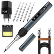 KAIWEETS KETS02 Smart Digital Soldering Iron Kit 65W Programmable AU Plug V413-KETS02