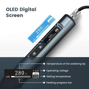 KAIWEETS KETS02 Smart Digital Soldering Iron Kit 65W Programmable AU Plug V413-KETS02