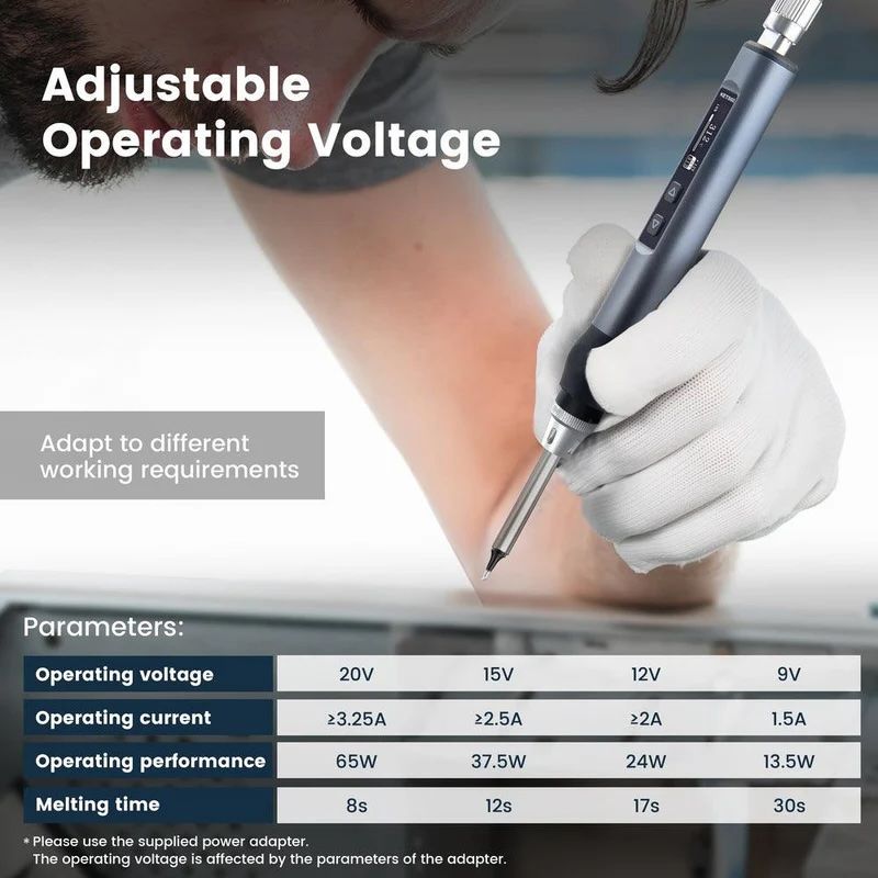 KAIWEETS KETS02 Smart Digital Soldering Iron Kit 65W Programmable AU Plug V413-KETS02