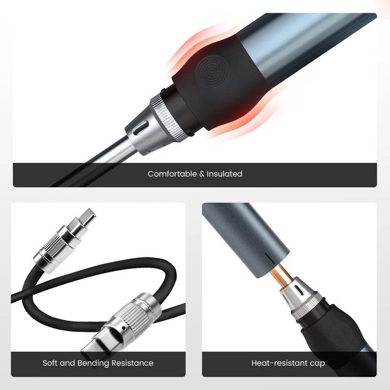 KAIWEETS KETS02 Smart Digital Soldering Iron Kit 65W Programmable AU Plug V413-KETS02