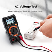 KAIWEETS Digital Multimeter with Case, DC AC Voltmeter, Ohm Volt Amp Test Meter and Continuity Test Diode V413-KM100