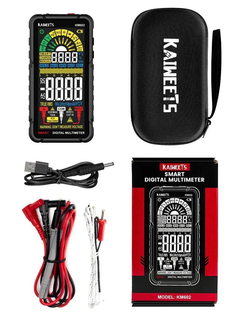 KAIWEETS Smart Multimeter Rechargeable Electrical Tester with Auto Ranging Digital Voltmeter Measures Voltage V413-KM602