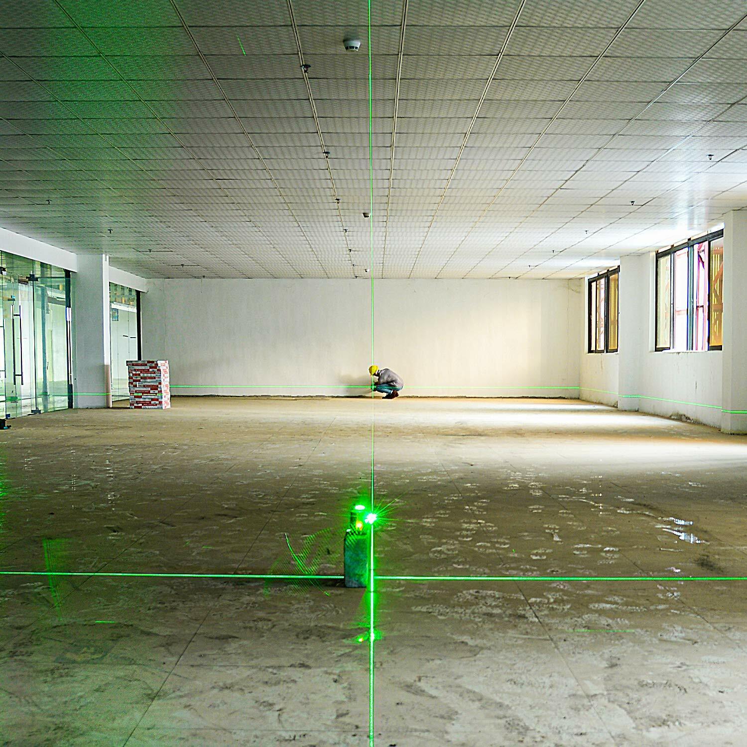 KAIWEETS KT360A Green Laser Level 3 X 360 degrees Rotary Self Leveling with 1 Rechargeable Battery V413-KT360A