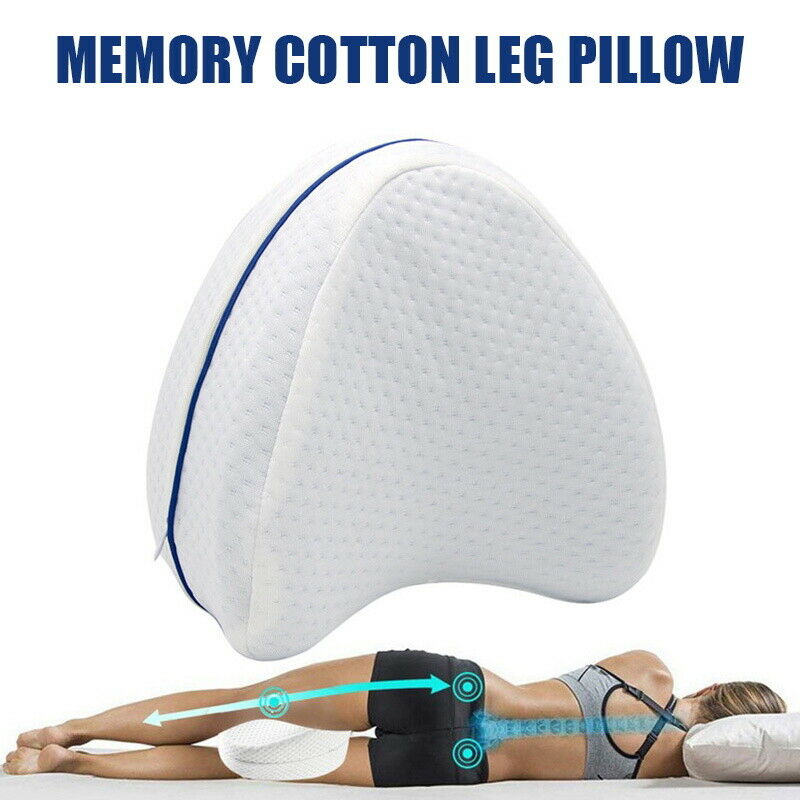 Leg Knee Support Pillow, Orthopedic Memory Foam Wedge Contour Pillow for Thighs, Leg Pillow for Back Hip Legs V413-LEG-PILLOW-BLUE