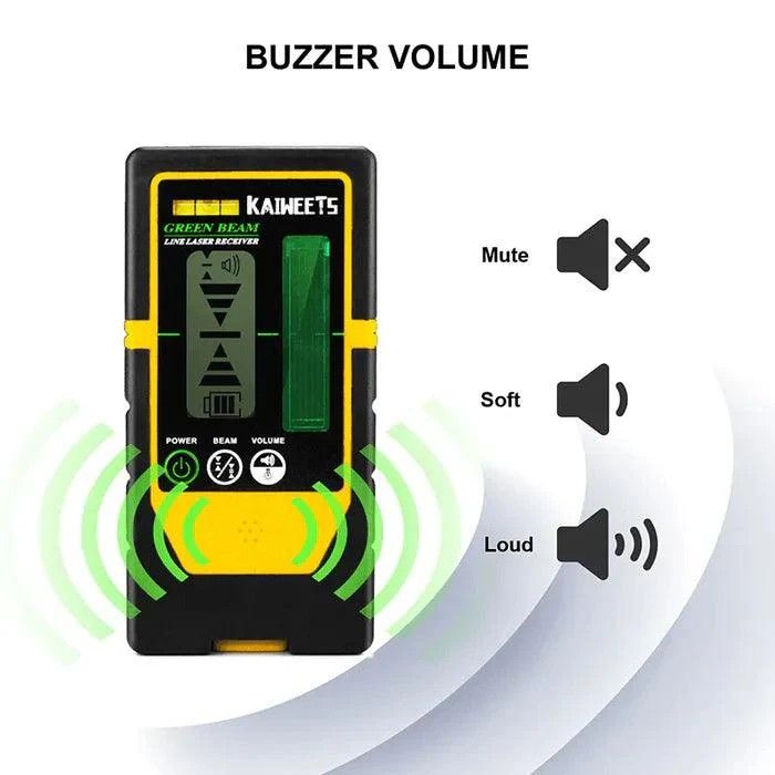 KAIWEETS LR100G Laser Receiver Digital Detector Compatible with KT360A Green V413-LR100G