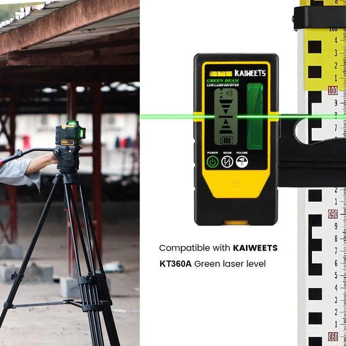 KAIWEETS LR100G Laser Receiver Digital Detector Compatible with KT360A Green V413-LR100G