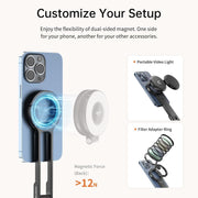 ULANZI MA30 Magnetic Phone Tripod Stand for iPhone - Aluminium Maglock Smartphone Mini Tripod Pocket Cell V413-M056