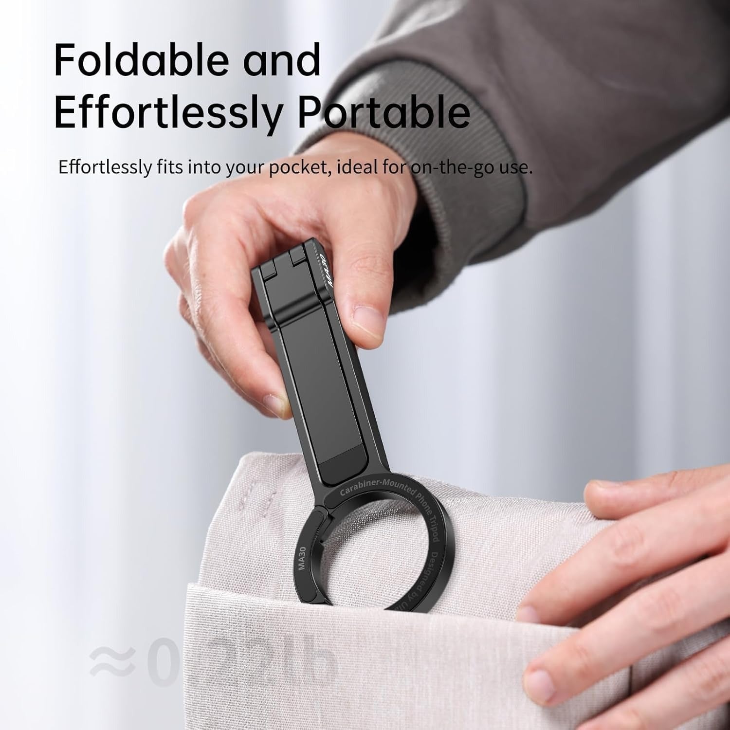 ULANZI MA30 Magnetic Phone Tripod Stand for iPhone - Aluminium Maglock Smartphone Mini Tripod Pocket Cell V413-M056
